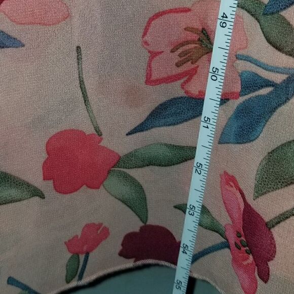 Floral Frill Trim Tiered Maxi Dress Large NWOT - Picture 9 of 15